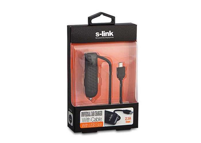 S-Link Slp-130 Pro 2100ma Çakmaktan Usb + Mıcro 5pın Araç Şarjı