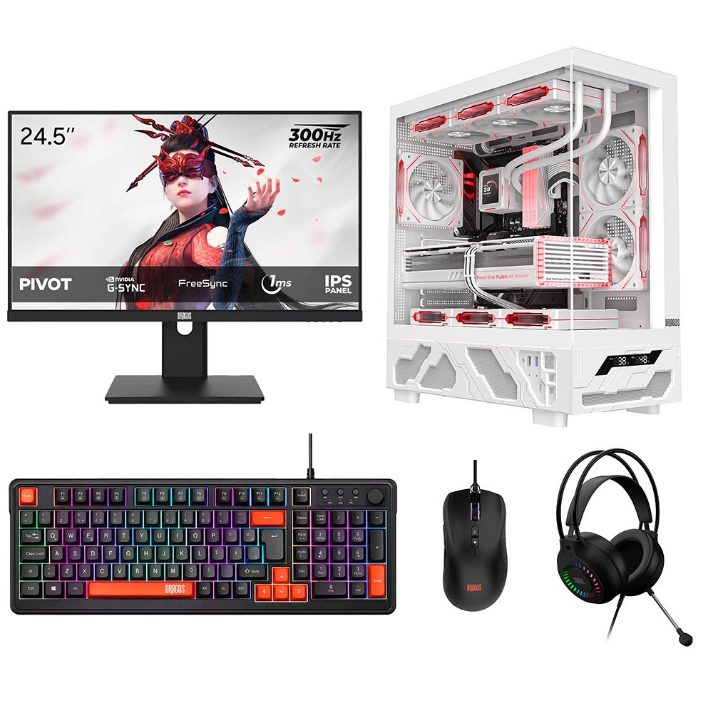 Dragos DRx9910 Ryzen 5 7500X3D 16GB 512GB NVMe 12GB RTX5070 24.5 İnç 300Hz 1ms Oyuncu Oem Paket