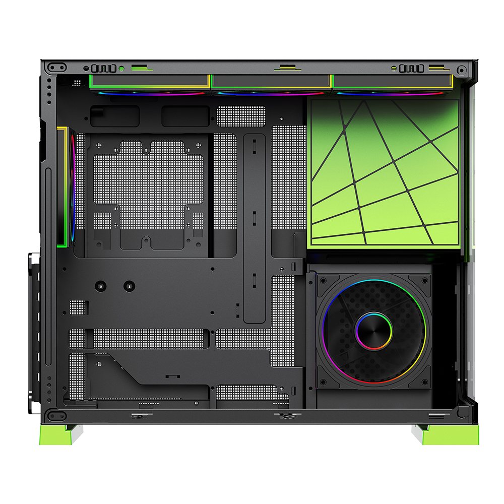 Dragos Prizma 5x Argb Fan Type-C 1000W 80+ Bronze PCIe 5.1 ATX 3.0 ATX Mid Tower Kasa Yeşil