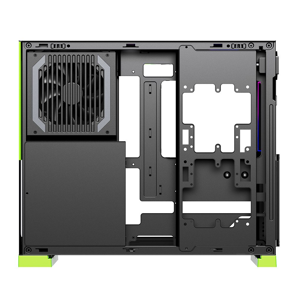 Dragos Prizma 5x Argb Fan Type-C 1000W 80+ Bronze PCIe 5.1 ATX 3.0 ATX Mid Tower Kasa Yeşil